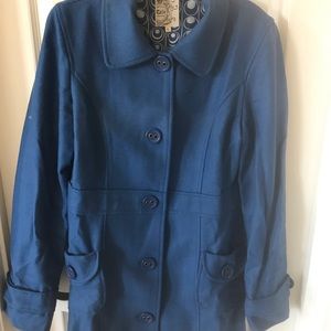 Tulle peacoat in blue - L